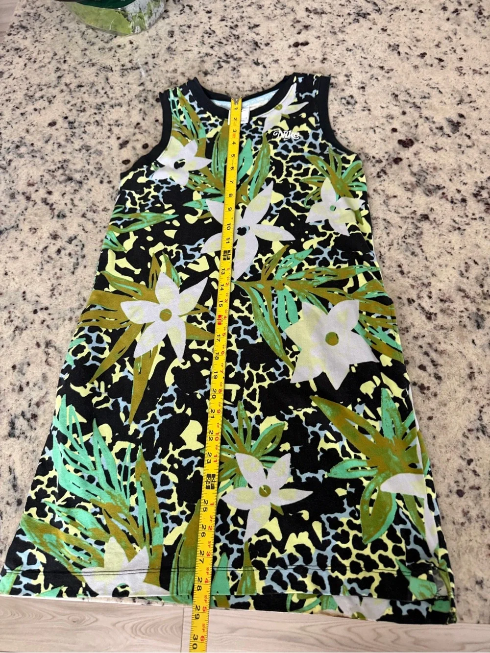 Nike Black Tropical Floral Sleeveless Dress